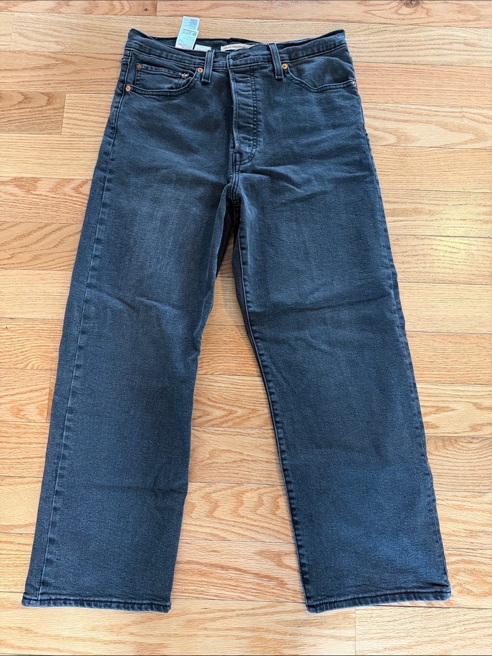 Levi’s Ribcage Straight Ankle Dark Gray Jeans